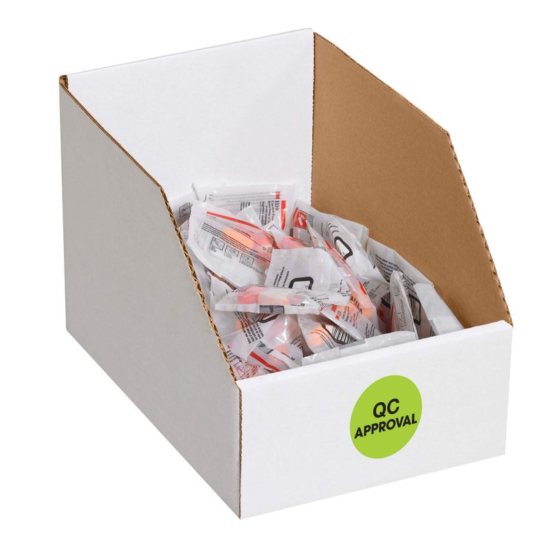 Tape Logic 1' Circle Label  'QC Approval'  Fluorescent Green  Roll of 500 Stickers  for Inventory Control and Warehouse Organization - Image 2